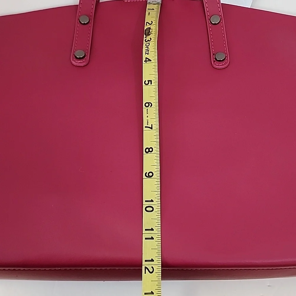 Pink Italian Leather Tote & Shoulder Bag - Picture 12 of 13